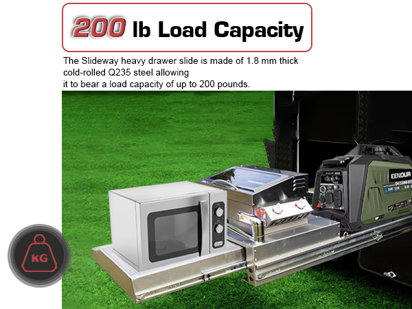 200 Lb Heavy Duty Drawer Slides