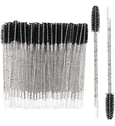 G2PLUS 100pcs Eyelash Brush Lip Brush, Dual Ended Eyelash Extension Brush, Black Mascara Wands an...
