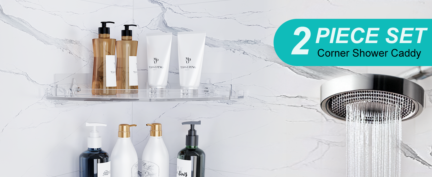 Acrylic shower shelves