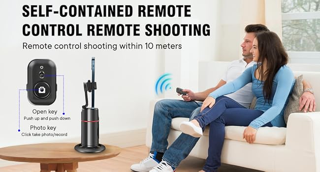 Smart 360° Auto Face Tracking with Fill Light Gimbal Desktop Selfie Stabilizer