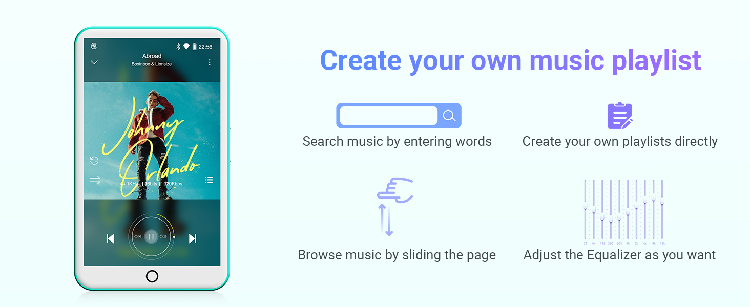 MP3 Player with Bluetooth and WiFi