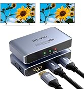 MT-VIKI 4K@120Hz HDMI Splitter 1 in 2 Out Aluminum HDMI Splitter 2.1, 8K@60Hz Duplicate/Mirror, 4...