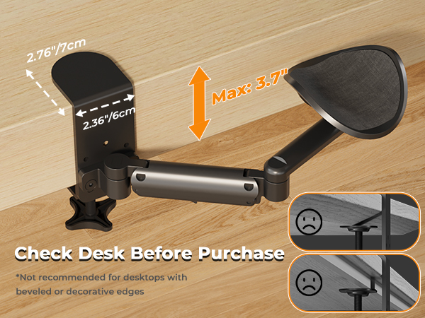 arm support for desk