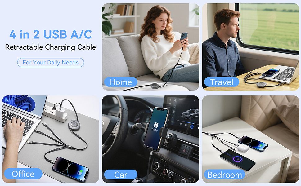 4 in 2 Multiple charging cable