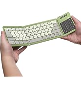 Nillkin Foldable Keyboard with Touchpad, Bluetooth Keyboard with Number Pad, Full Size Keys, Larg...