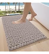 LUMI Luxury Bathroom Rug, Ultra Soft Quick Dry Bath Mat, Non-Slip Absorbent Thick Chenille Bath R...