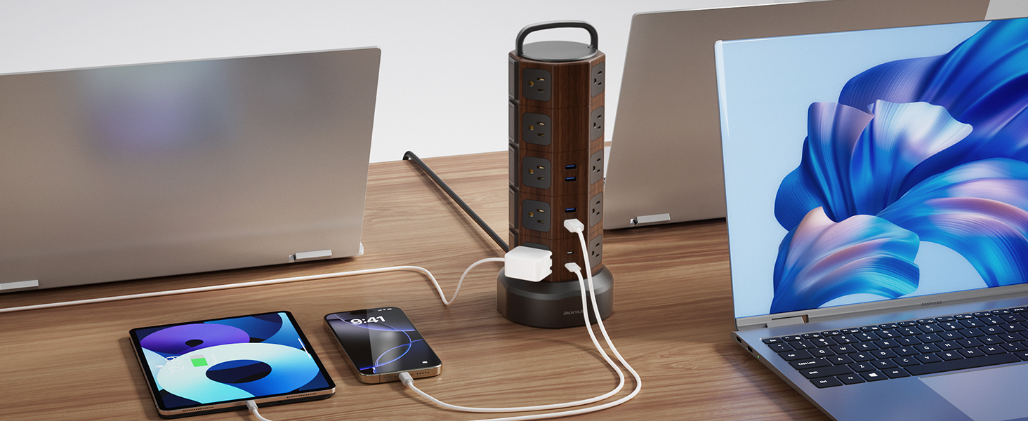 office supplies power strip tower