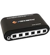 J-Tech Digital Premium Quality SPDIF TOSLINK Digital Optical Audio 4x2 Matrix (4 Inputs 2 Outputs)