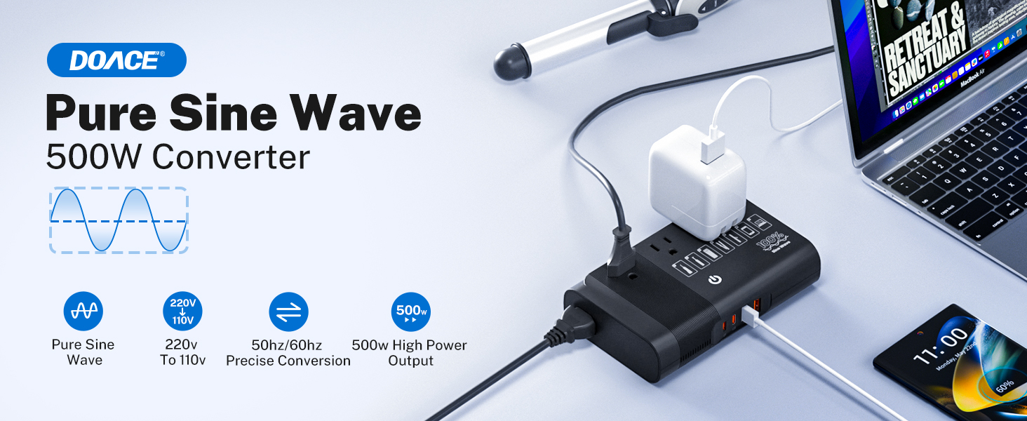 Pure Sine Wave 500W Converter