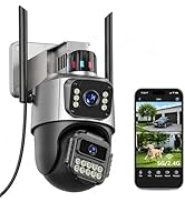 GUOANVISION Security Camera Outdoor, Cameras for Home Security, 6MP Dual Lens PTZ Camera, 6X Digi...