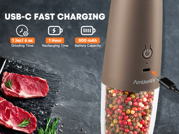 Gravity Electric Salt and Pepper Mill Set