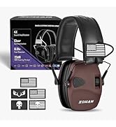 ZOHAN Electronic Shooting Ear Protection with 4X Sound Amplification,Slim Active Noise Reduction ...