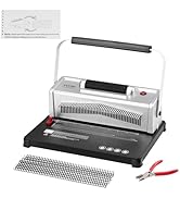 VEVOR Coil Spiral Binding Machine, Manual Book Maker with Electric Binding, 46-Holes Binding 500 ...