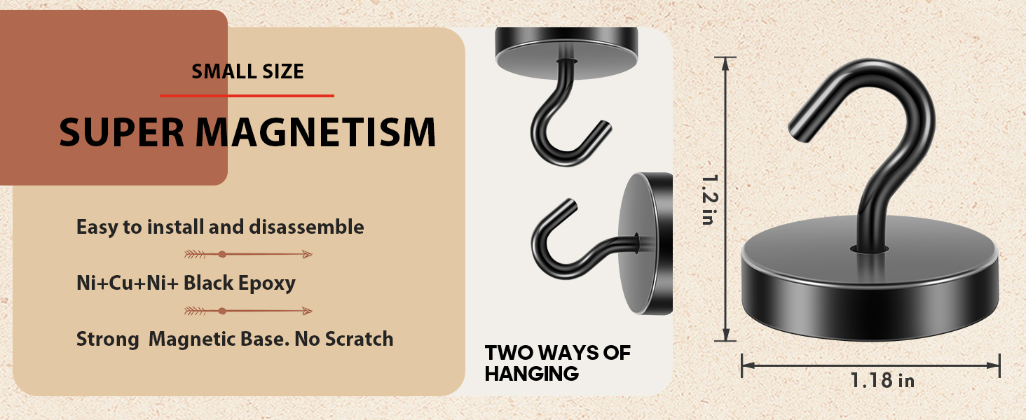Neosmuk black magnetic hooks