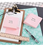 Eagle Sticky Notes,Pink Colour 3x3 in, Self-Stick Notes for Office, School, Home, DIY Projects,10...