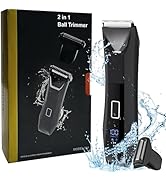 Bomic Manscape Ball Trimmer for Men, 2-in-1 Body Hair Trimmer and Groin Hair Shaver -Dual-Head Tr...