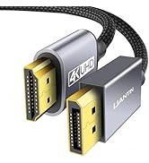 UANTIN 4K DisplayPort to HDMI Cable 6Ft | 1080P@120Hz,1440P/2K@60Hz Uni-Directional DP to HDMI Ma...
