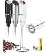 SIMPLETASTE Milk Frother Handheld Battery Operated Electric Foam Maker, Drink Mixer with Stainles...