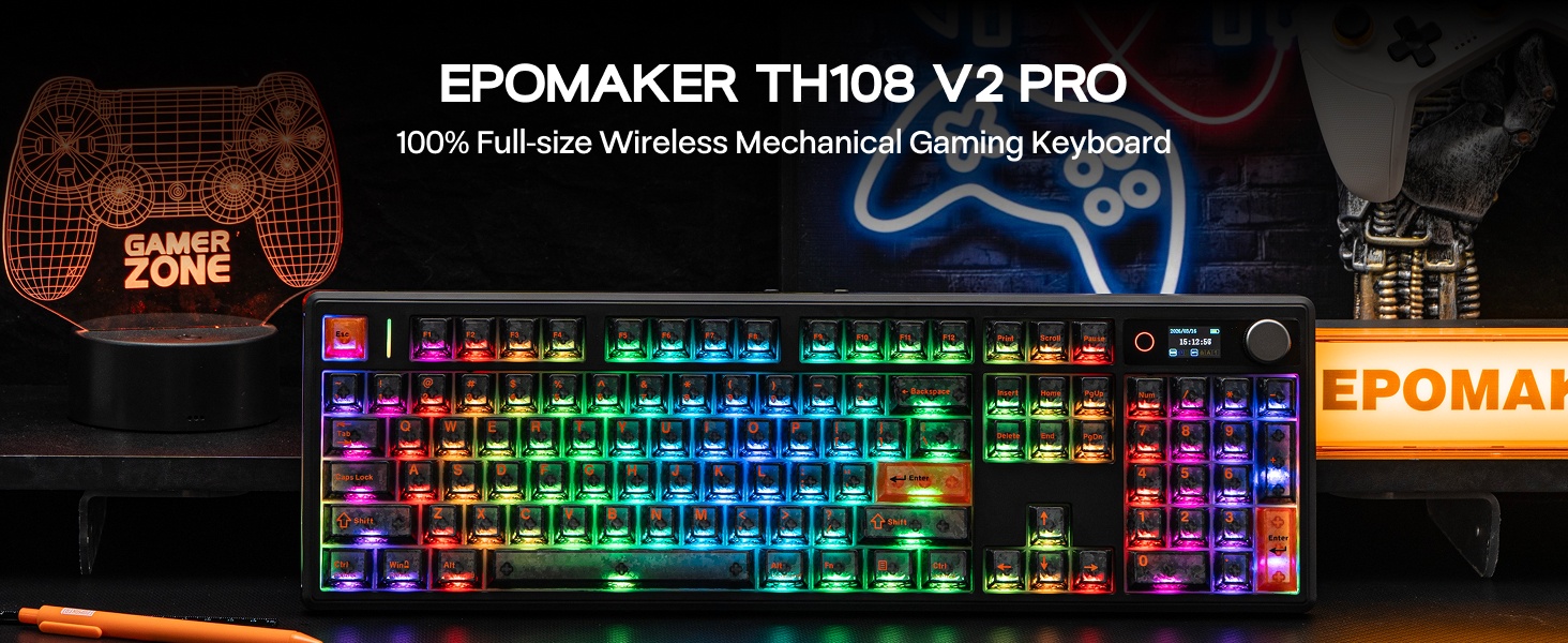 TH108 V2 PRO Wireless Gaming Keyboard