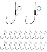UCEC Live Shrimp Hooks Fishing Hooks Saltwater Freshwater Shrimp Walker Hook, High Carbon Steel H...