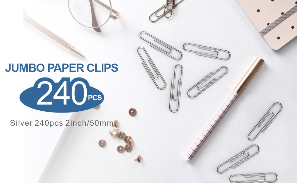 Jumbo Paper Clips, Large Silver Paper Clip, Big PaperClips 1