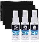 Camkix Lens and Screen Cleaning Kit - 3X Cleaning Spray, 3X Microfiber Cloth - Perfect to Clean T...