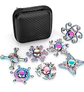 7 Pack Rainbow Fidget Spinners Pack Stress Relief Toys for Kids Adults, Hand Spinner Metal Fidget...