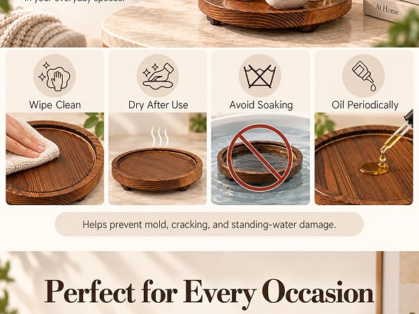 Rustic Wood Decorative Tray