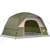 CAMPROS CP Tent 6 Person Camping Tents, Waterproof Windproof Family Dome Tent with Rainfly, Large...