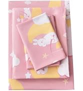 Twin Sheet Set for Kids Girls, 3-Piece Bed Sheet Set for Toddler, Soft Brushed Microfiber Bedding...
