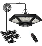 AEQ Solar Shed Light Solar Pendant Light Indoor Outdoor Work in Daytime with Remote Control, 360°...