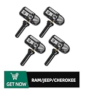 TPMS Sensor, 434MHz Tire Pressure Monitor System for 4-Pack 2014-2021 Dodge RAM/Jeep Cherokee Rep...