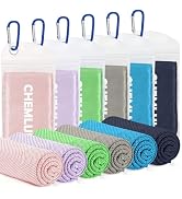 CHEMLUK 6 Packs Cooling Towels: Instant Cool Towel for Neck and Face Hot Weather UPF50 Quick Dry ...
