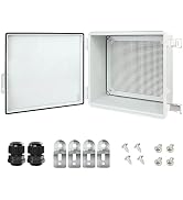 LeMotech Electrical Box, IP67 Waterproof Hinged Cover Stainless Steel Latch Junction Box, ABS Pla...