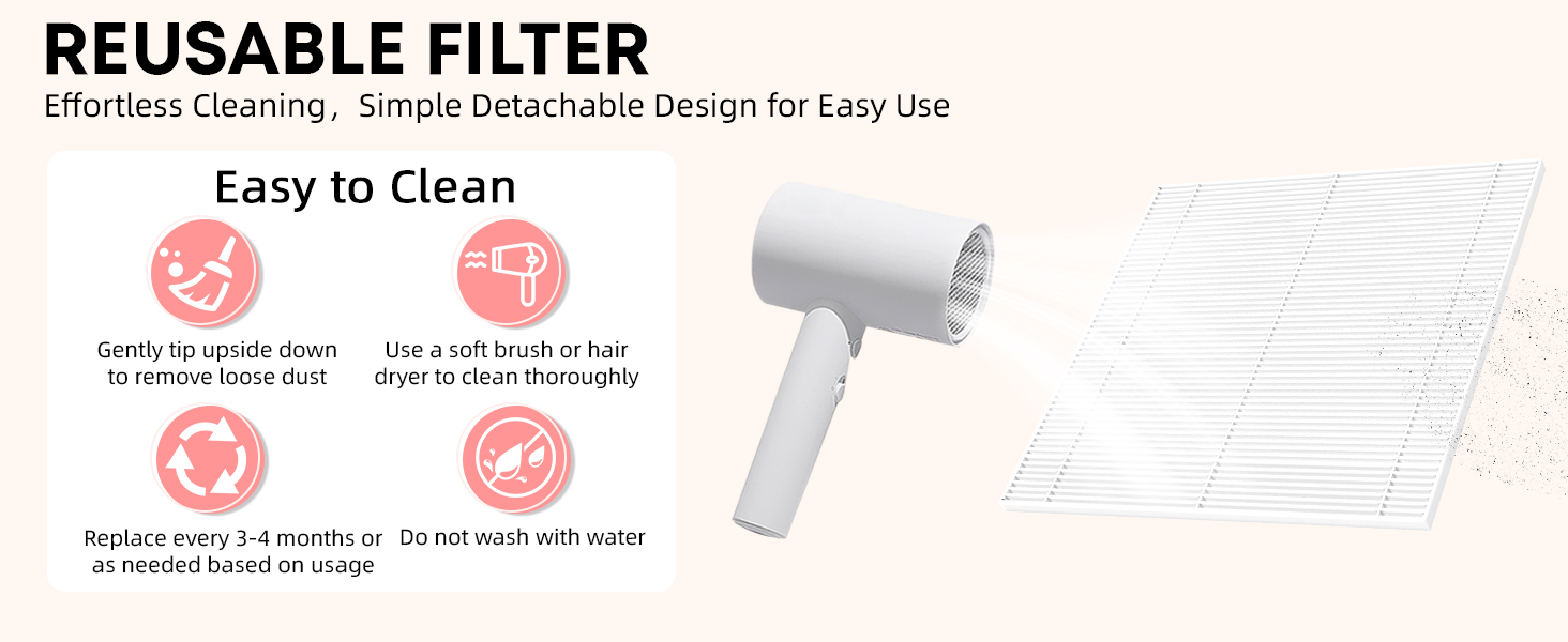 Rechargeable nail dust collector with reusable filter