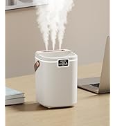 Air Humidifier for Bedroom with Three Spray, 2L Quiet Cool Mist Humidifier for Plants Dorm Room O...