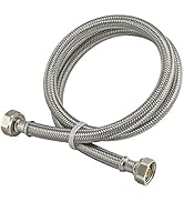 Eastman 1/2 Inch FIP Flexible Faucet Connector, Braided Stainless Steel Supply Hose Line, 48 Inch...