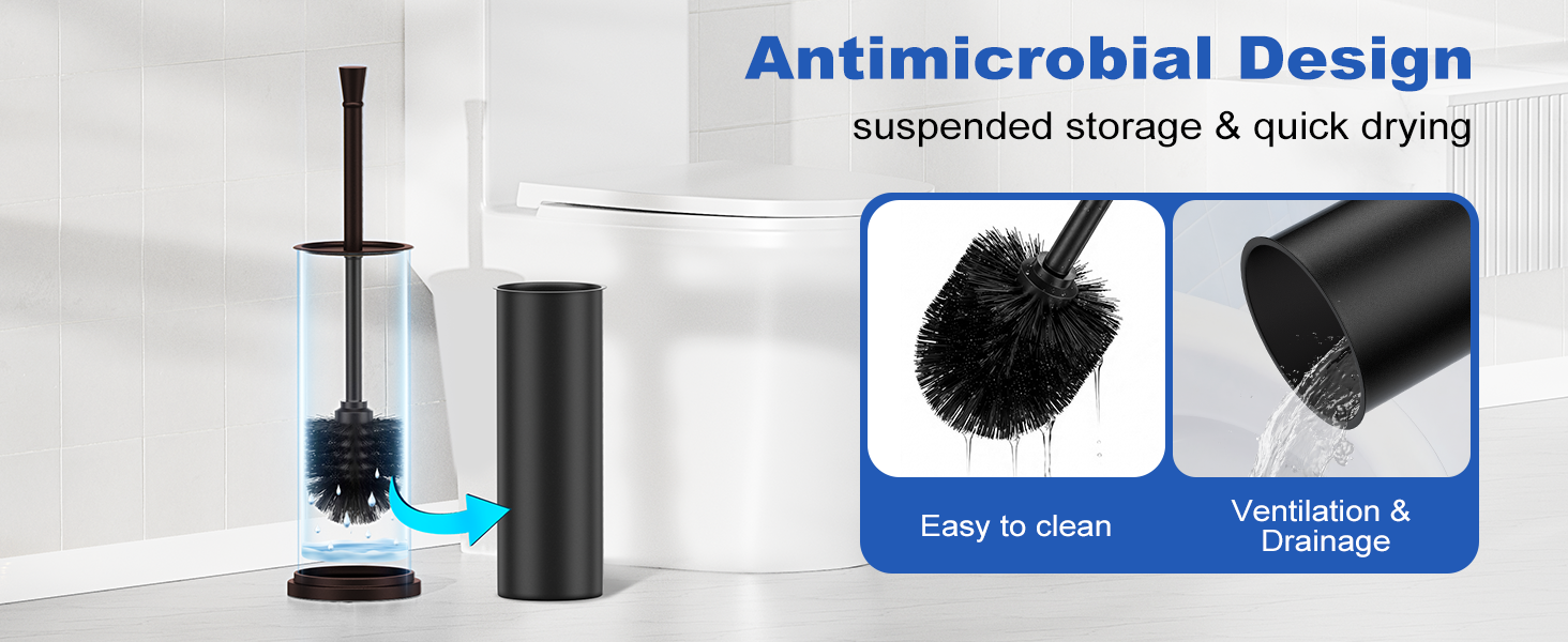 Bronze Toilet Brush and Holder