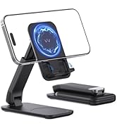 iWALK Magnetic Cell Phone Stand for Desk, Angle and Height Adjustable Mobile Phone Holder, Foldab...