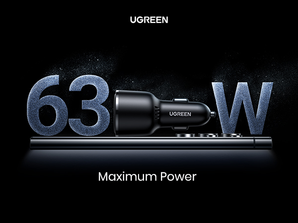 63W car adapter usb c