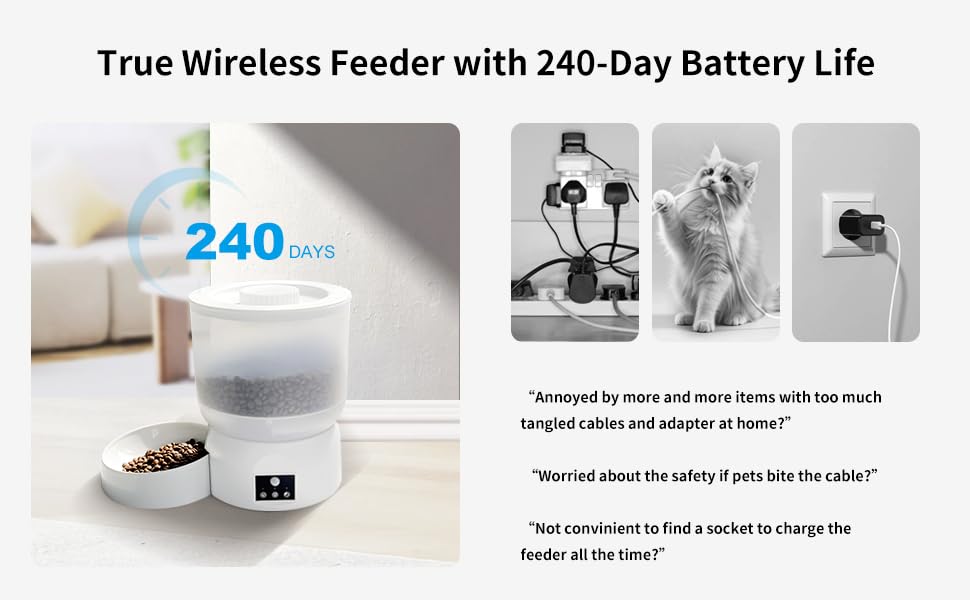 automatic cat feeder battery powered