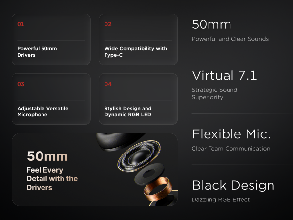 Rampage RM-K90 showing cushioned ear cups and headband