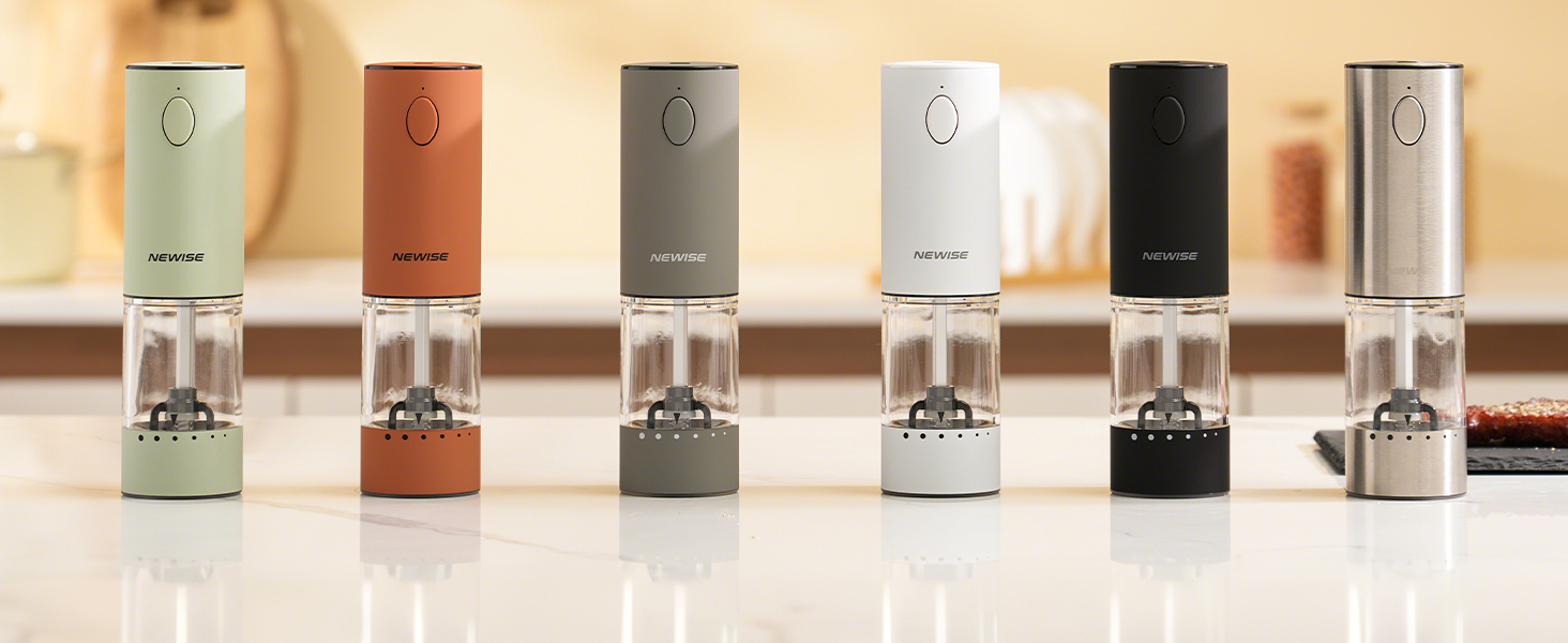Rechargeable Salt and Pepper Grinder Set