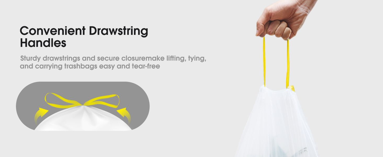 Convenient Drawstring Handles