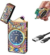 COMANYI Electric Lighter with Plasma Arc, Windproof USB Rechargeable Lighter with Cool Design, Cl...