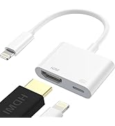 Lightning to HDMI Adapter [Apple MFi Certified], Lightning Digital AV Adapter 1080P Sync Screen C...