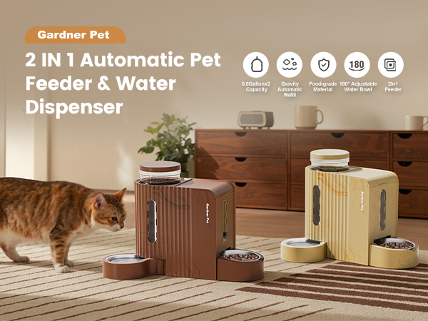 cat feeder and water dispenser