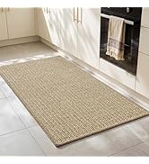 RESARE 100% Jute Kitchen Rugs Non Slip, 17"x32" Kitchen Mats for Floor, Farmhouse Kitchen Runner ...