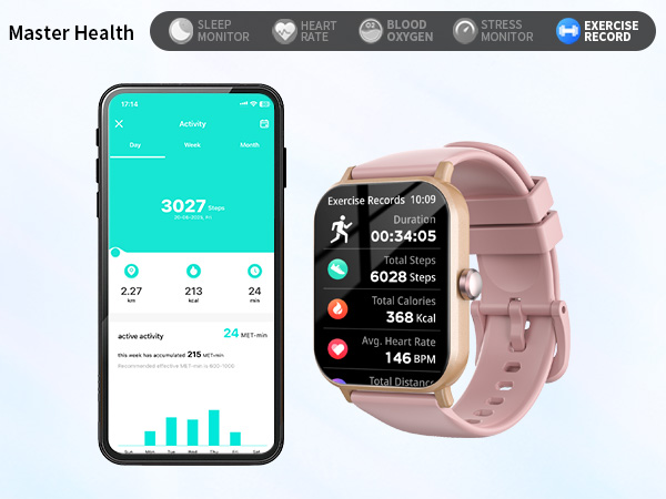 2025 Smart Watch for Men Women, Fitness Tracker Running Watch (Answer/Make Call)
