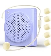 SHIDU Portable Voice Amplifier for Teacher with Microphone, 1800mAh Rechargeable 16W Mini Power A...